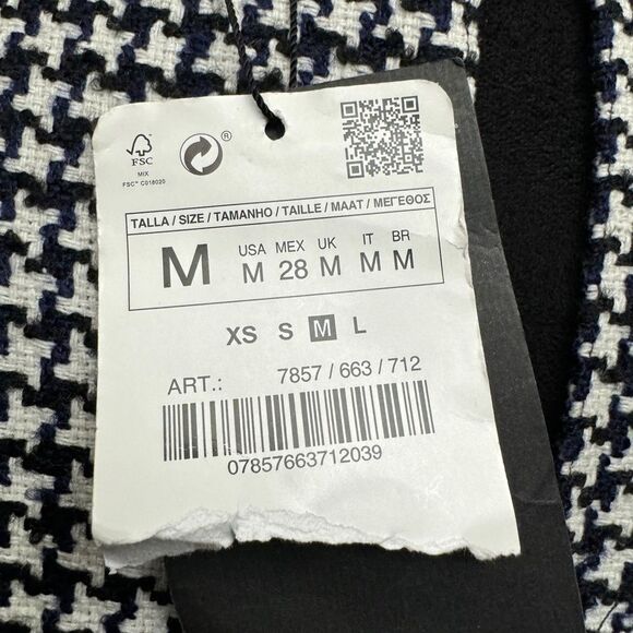 Zara Frilled Tweed Houndstooth  Dress - Picture 7 of 10